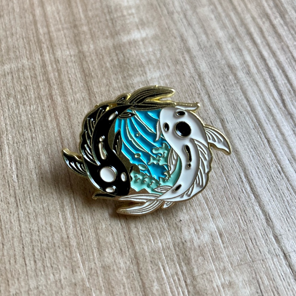 🔥BOGO! Yin Yang Koi Enamel Pin